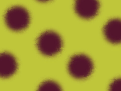 Dark brown spots on yellow background seamless pattern texture