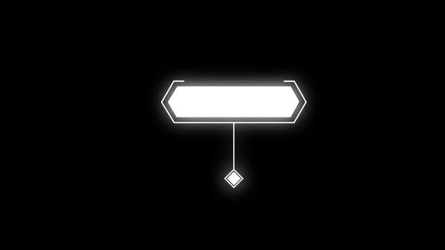 Animated Hud callout line for text and data. HUD elements on isolated black background. Callout elements for text highlighting and user interface project,on 4k animation.