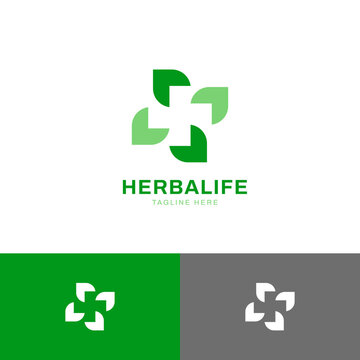 Simple Herbal Medical Business Logo Design Template