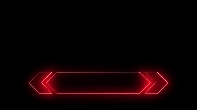 Lower third red neon line animation title. Simple and easy to use. Futuristic design lower third banner animation. Broadcast news lower third banner template design 4k video animation