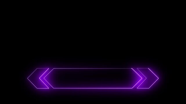 Lower third purple neon line animation title. Simple and easy to use. Futuristic design lower third banner animation. Broadcast news lower third banner template design 4k video animation