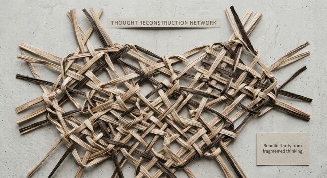 Intricate Woven Abaca Fiber Strips Forming a Network Pattern on Textured Surface