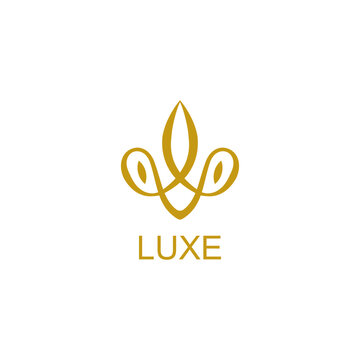 Abstract Simple Gold Luxury Ornamental Logo Sign Symbol Icon