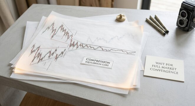 Stacked financial trading charts and analysis papers on a desk