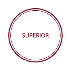 Fototapeta premium Red superior circle emblem design isolated on transparent background