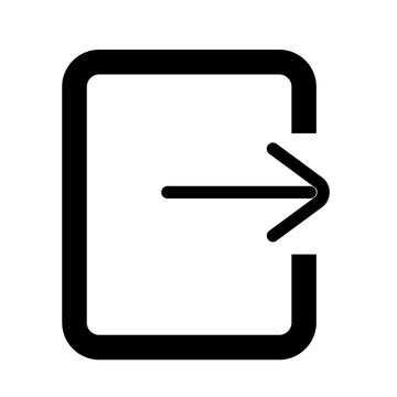 Exit Door Outline Icon Vector for Logout and Emergency Exit