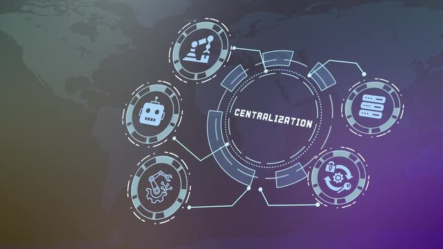 Centralization concept for unified digital management, connected resources, process control, data coordination, and enterprise operations.