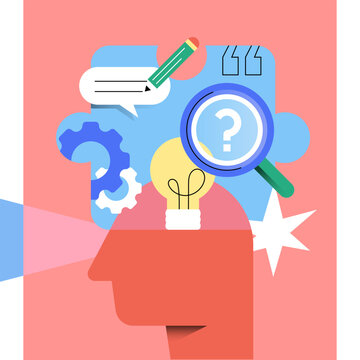 Abstract Illustration of Critical Thinking and Problem Solving