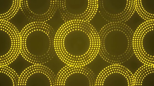Yellow halftone dots background with smooth animated pattern, rhythmic looping motion, clean geometric texture, seamless abstract visual backdrop, 4K video