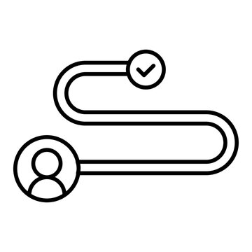 Customer Journey Line Icon