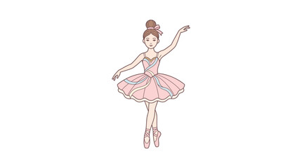 Ballerina Dancer Cartoon Vector Illustration © Marta