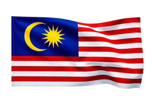 Waving Malaysia National Flag Isolated Transparent Background