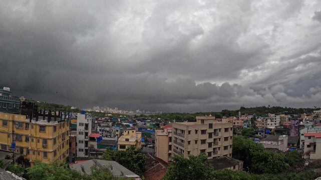 Rainbow Panorama of Versova Mumbai from Madh Island