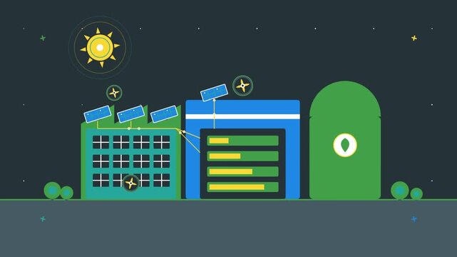 Animation of Renewable Energy Generation and Storage Systems