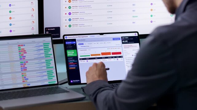 Customer Service Manager Analyzing Complaint Trends On Laptop