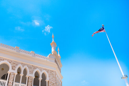 Beautiful architectural details of the historic Sultan Abdul Samad Building in Merdeka Square, Kuala Lumpur