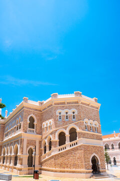 Beautiful architectural details of the historic Sultan Abdul Samad Building in Merdeka Square, Kuala Lumpur