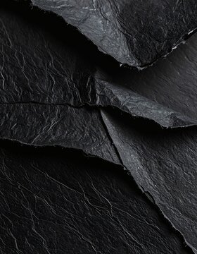 Close-up of dark textured slate rock surface.