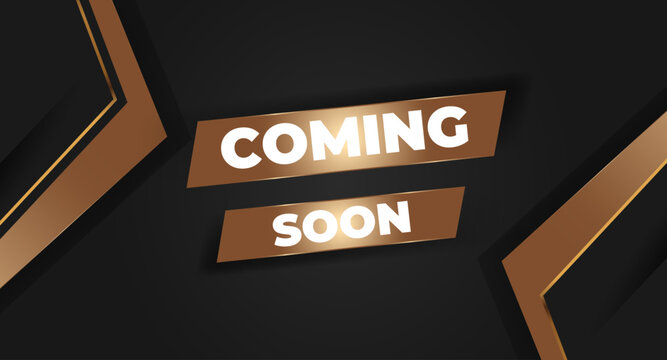 Exclusive sale promotion coming soon announcement post, with gold metallic typography and dark luxury background