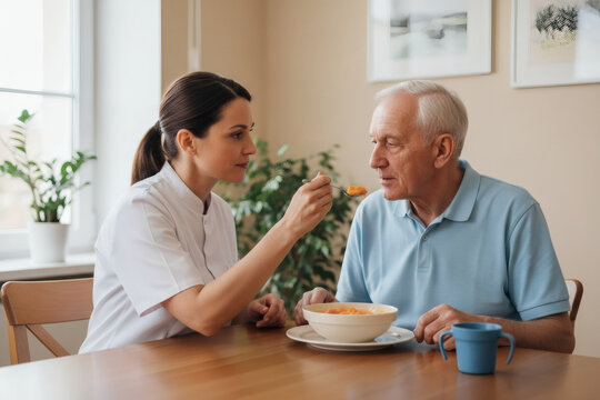 Dysphagia Screening and Safe Feeding Assistance for an Older Adult