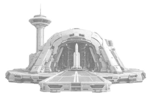 habitat dome halftone biodome structure base colony architecture aerospace modern isolated outpost illustration graphic scientific biosphere futuristic vector