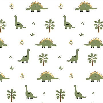 dinosaurs all over pattern print illustrations design