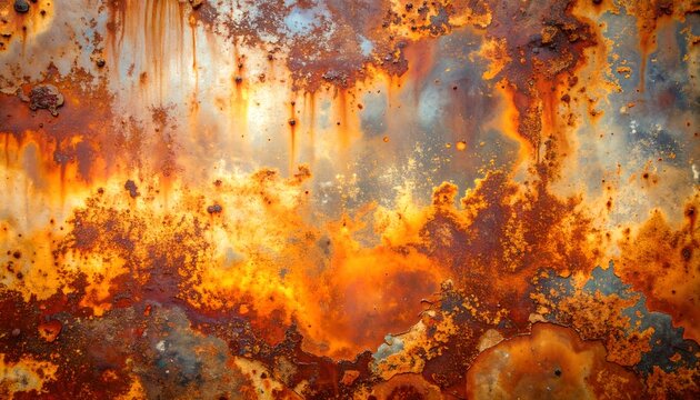 Rusty Metal Surface with Corrosion and Industrial Charm
