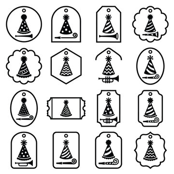 Christmas Bells and Holiday Icons Vector Set for Xmas Decoration Design