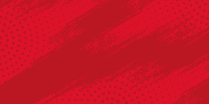 Red Background red and crimson pop art background with halftone dots in comic vector
