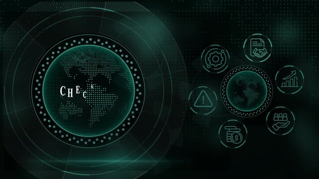 Modern digital checklist interface with icons