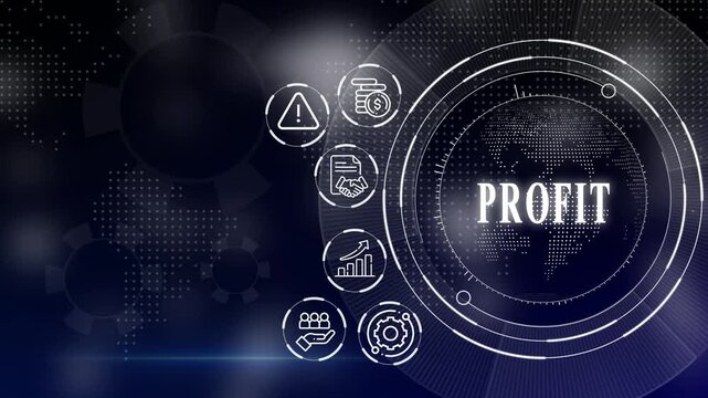Modern digital icons set with futuristic background