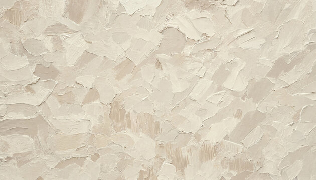 Abstract artistic background featuring thick beige and offwhite oil paint strokes applied with a palette knife creating a textured impasto surface