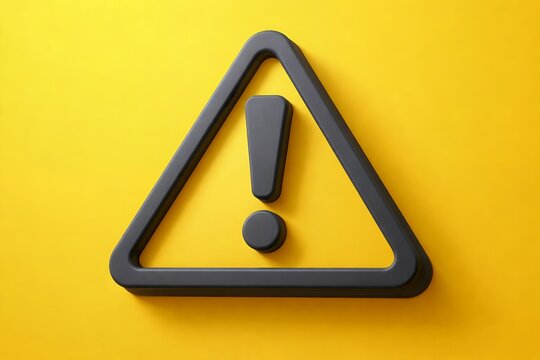 注意喚起や警告を分かりやすく伝える黄色背景のシンプルな危険サインイメージ