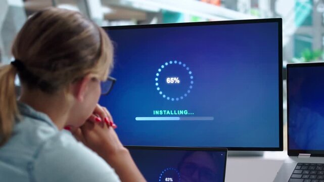Person Updating Computer Firmware