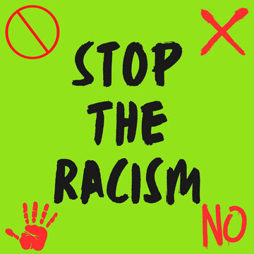 Stop the racism banner
