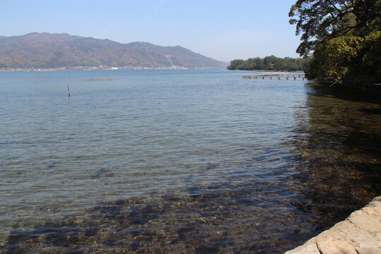 miyazu bay in amanohashidate in japan 