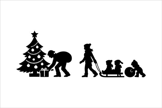 Minimalist black human silhouette vector icon for design and branding projects