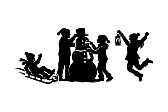 Minimalist black human silhouette vector icon isolated on white background for design templates