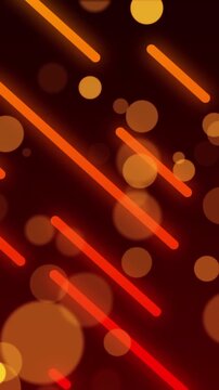Animation of shapes moving over black background