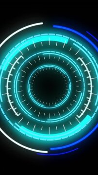 Animation of scope scanning over black background