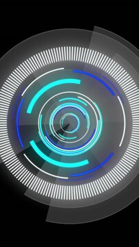 Animation of scope scanning on black background