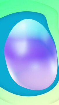 Abstract animation with fluid shapes and gradients in green, blue, and purple
