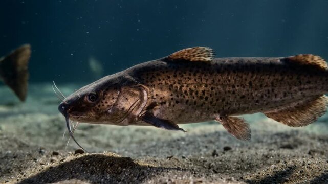 hardhead catfish close up underwater at morning light in gulf of mexico florida video