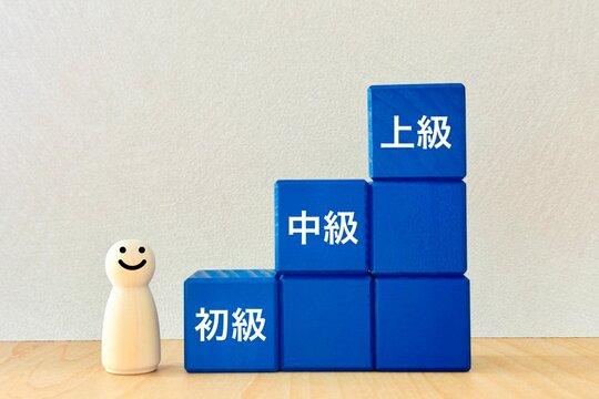 初級、中級、上級の階段