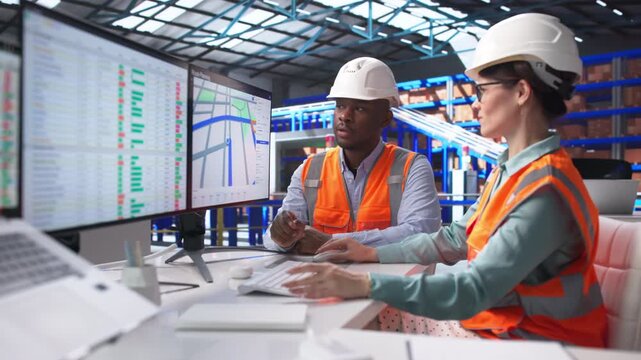 Logistics Manager And Planner Use Laptop