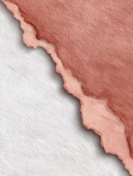 Abstract Torn Paper Background with Soft Terracotta Watercolor Texture