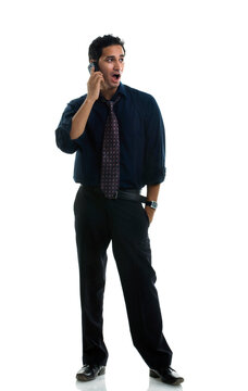 Man talking on his cell phone 