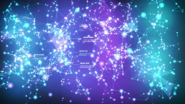 Glowing AI data plexus forms a dense digital brain network with flowing connections in a futuristic blue scene, ideal for cinematic tech marketing and business promos.