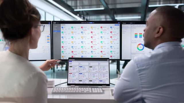 Business Manager And Software Developer Discuss ERP System