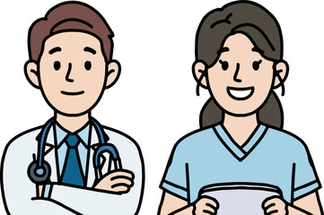 Fototapeta premium healthcare professionals—doctors and nurses